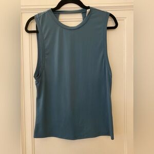 Uec fabletics brand blue open back tank top. Size xs.